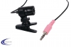 Ansteck Mikrofon mit Kabel 3.5 mm Schwarz 