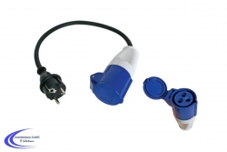 Adapter Kabel mit Schuko Stecker auf CEE Kupplung 